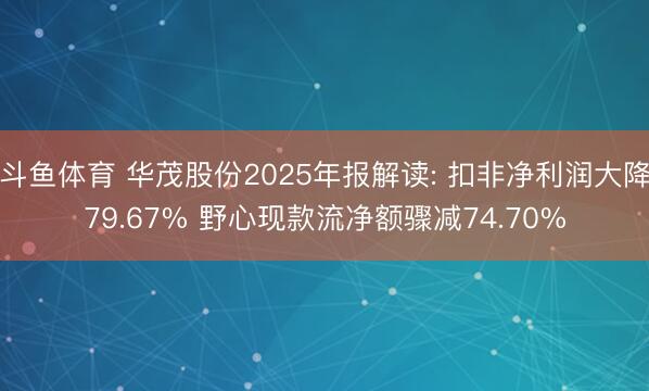 斗鱼体育 华茂股份2025年报解读: 扣非净利润大降79.67% 野心现款流净额骤减74.70%