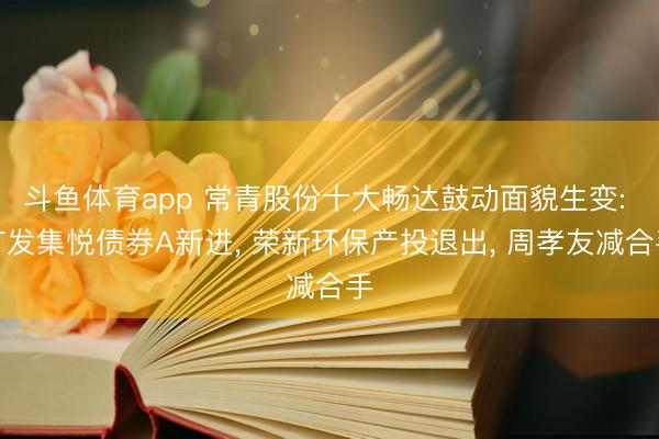 斗鱼体育app 常青股份十大畅达鼓动面貌生变: 广发集悦债券A新进， 荣新环保产投退出， 周孝友减合手